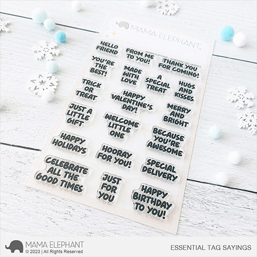Essential Tag Sayings Stamp Set