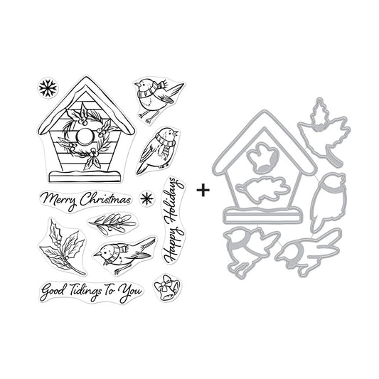 Christmas Robins Stamp & Die