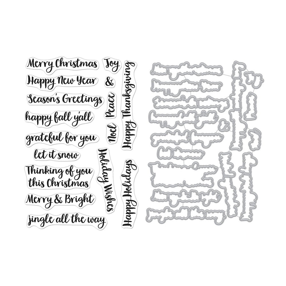 Holiday Season Messages Stamp & Die