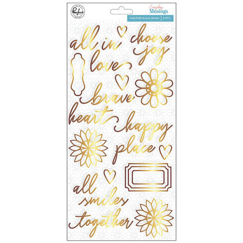 Everyday Musings Gold Puffy Stickers