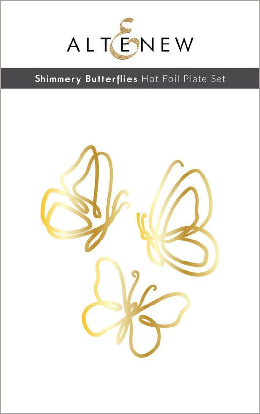 Shimmery Butterflies Hot Foil Plate