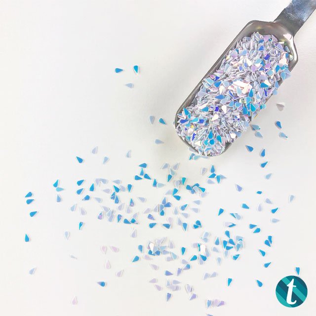 Splish Splash: Iridescent White Raindrop Confetti Mix