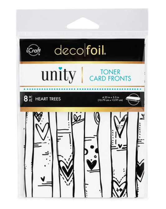 Deco Foil Toner Card Fronts Heart Trees