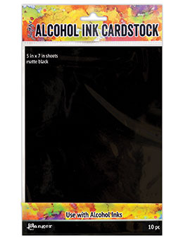5x7 Alcohol Ink Black Cardstock