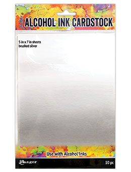 Alcohol Ink Brushed Silver Cardstock