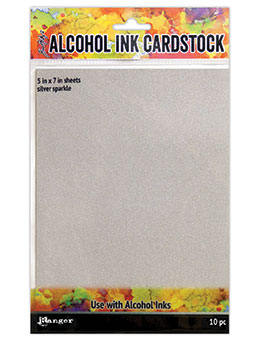 Alcohol Ink Silver Sparkle Cardstock