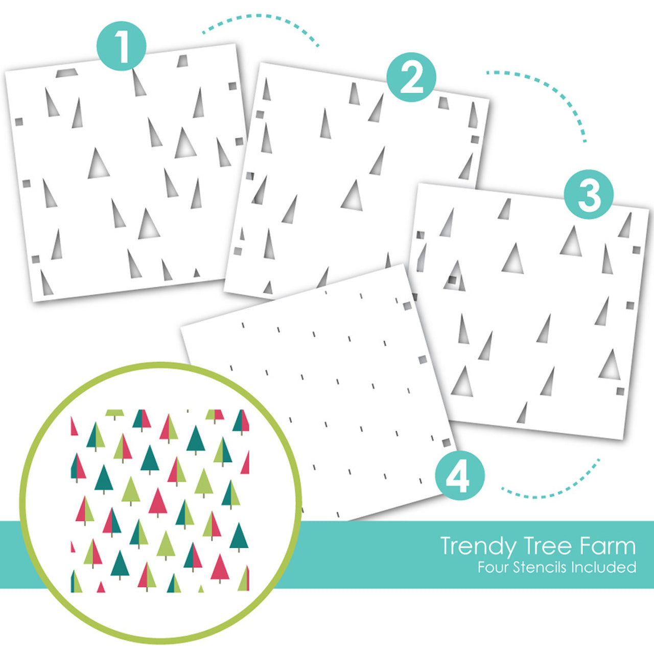 Trendy Tree Farm Layering Stencil