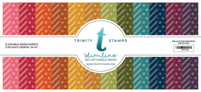 Slimline Autumn Rainbow 9x4 Paper Pad