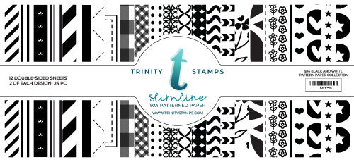 Slimline Black & White Patterns 9x4 Paper Pad