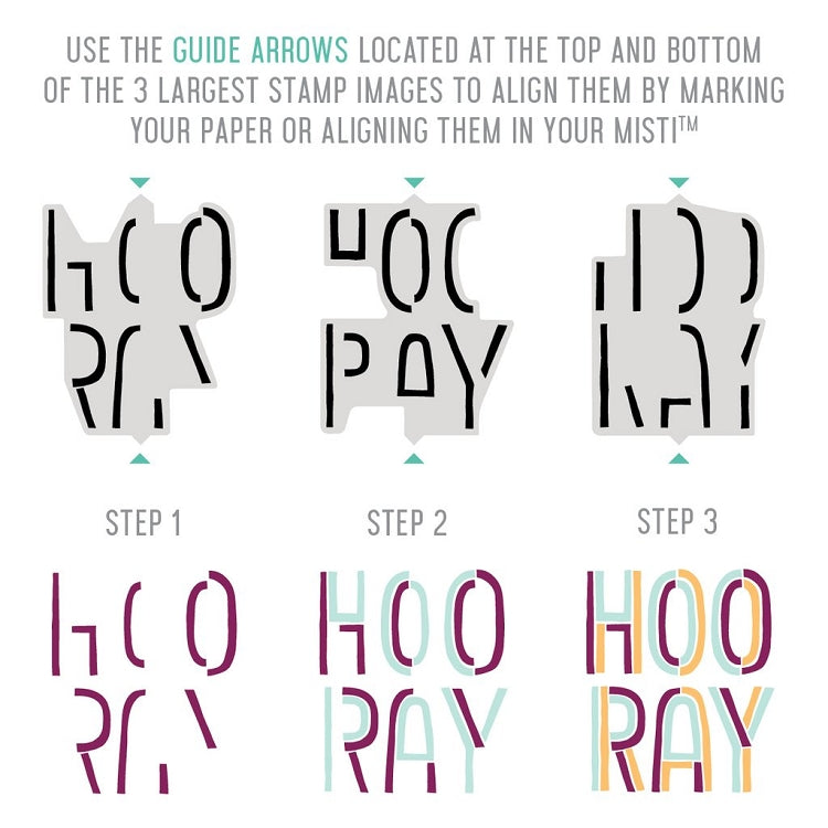 Triple-Step Hooray Stamp Set