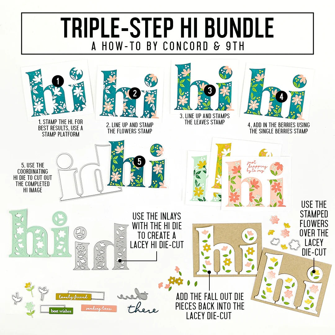 Triple-Step Hi Stamp Set
