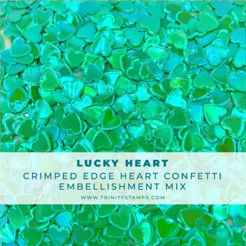 Lucky Heart Crimped Edge Confetti Embellishment Mix