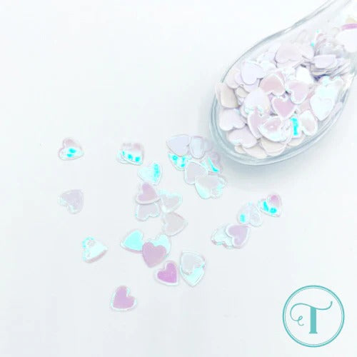 Pure Heart Crimped Edge Confetti Embellishment Mix
