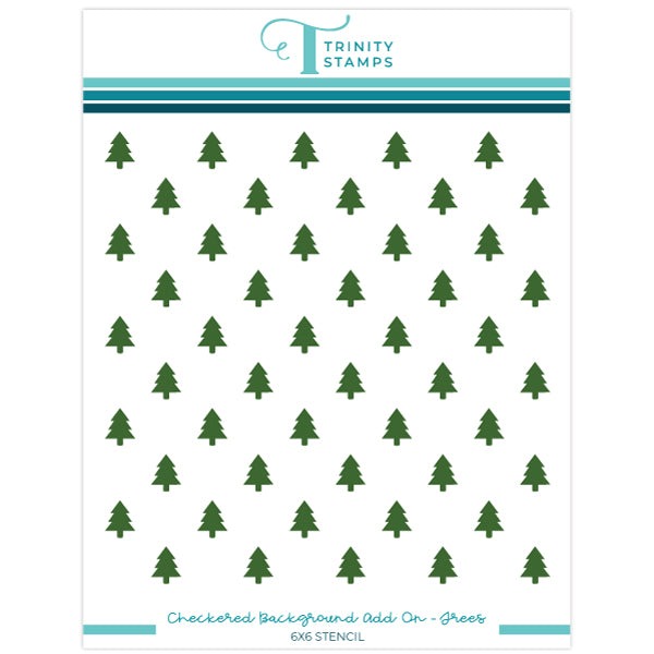 Checkered Background Add On Stencil:Trees
