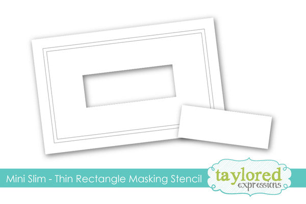 Masking Stencils - Mini Slim Thin Rectangle