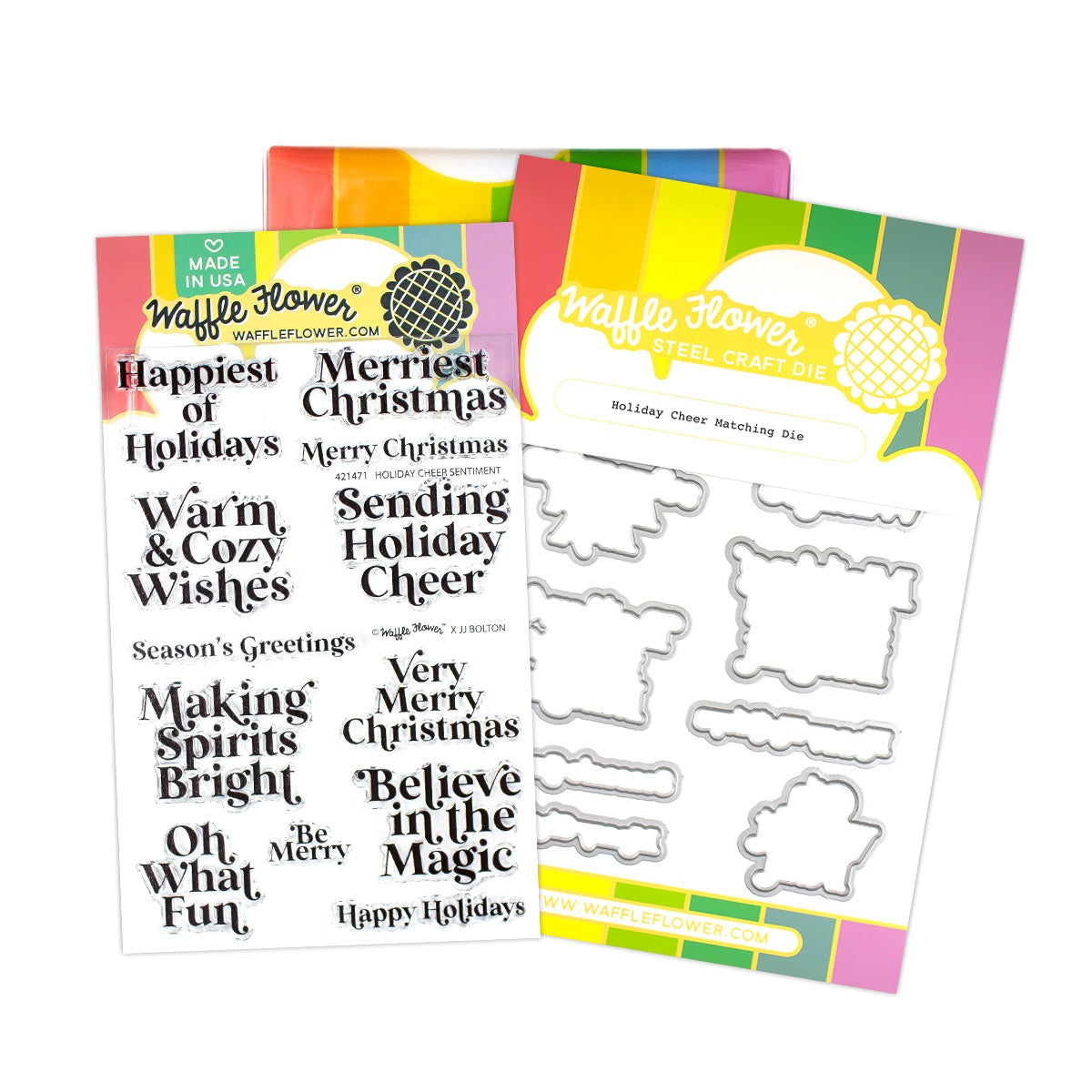 Holiday Cheer Sentiments Stamp & Die