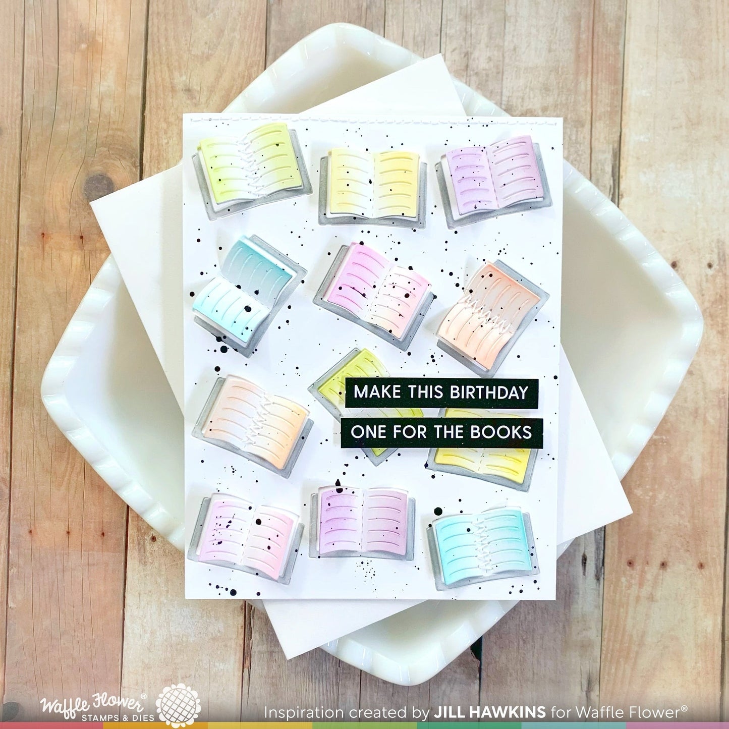 Two-tone Books Stencils