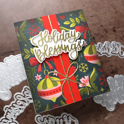 Holiday Hugs and Blessings Dies