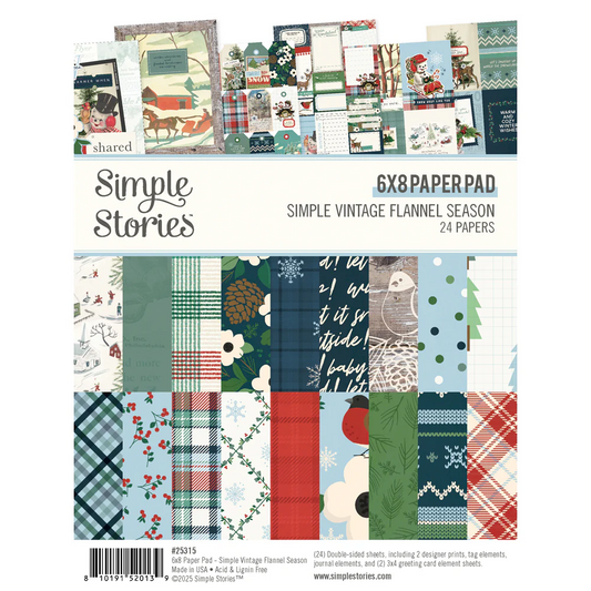Simple Vintage Flannel Season 6x8 Paper Pad