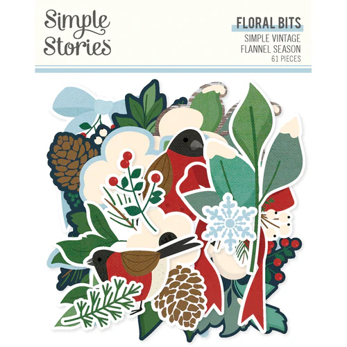 Simple Vintage Flannel Season Floral Bits & Pieces