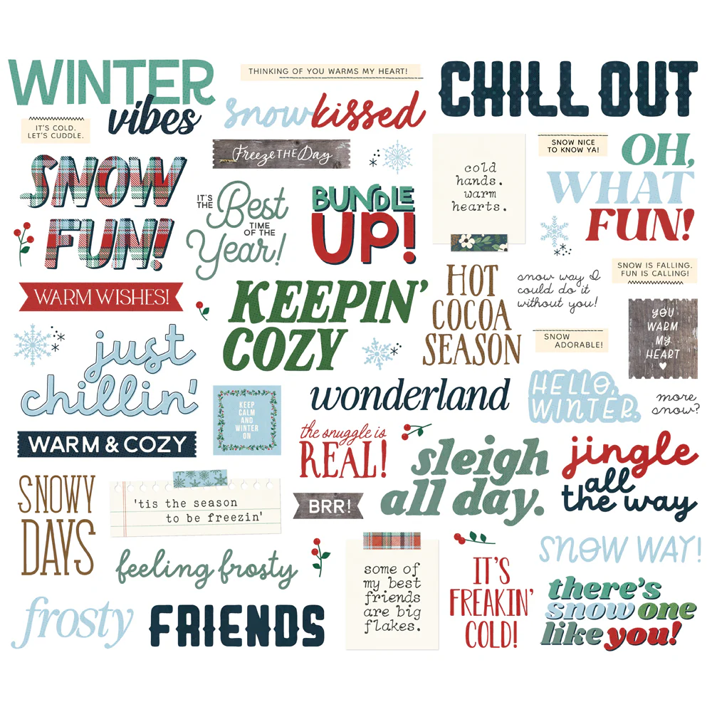 Simple Vintage Flannel Season Sentiment Bits & Pieces