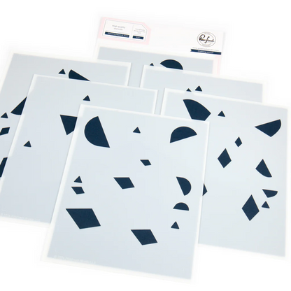 Radiating Hearts & Stars Stencils