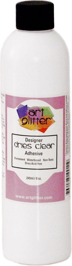 Dries Clear Glitter Glue Adhesive 8oz