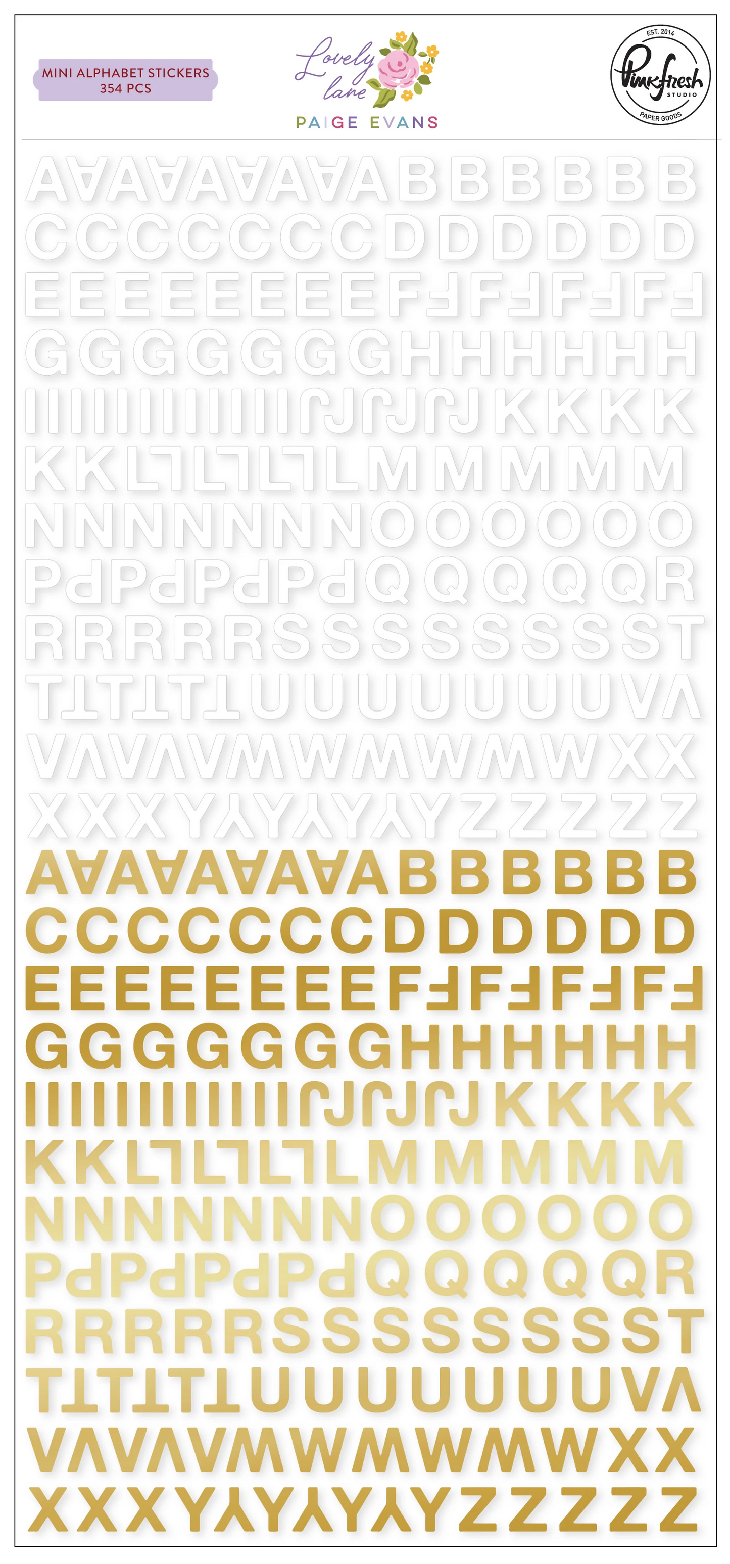 Lovely Lane Mini Alphabet Stickers 