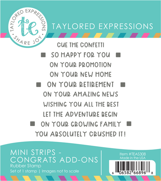 Mini Strips Stamp - Congrats Add-ons