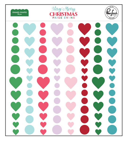 Very Merry Christmas Enamel Shapes 