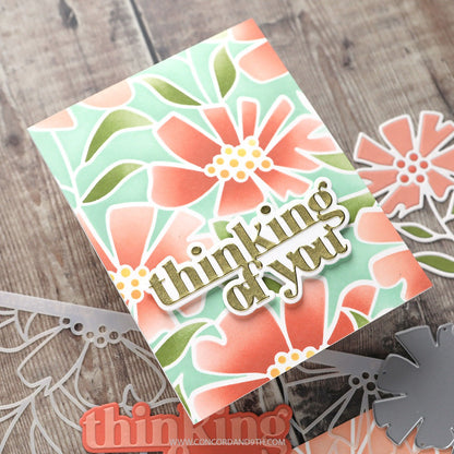 Cheerful Flowers Background Stamp