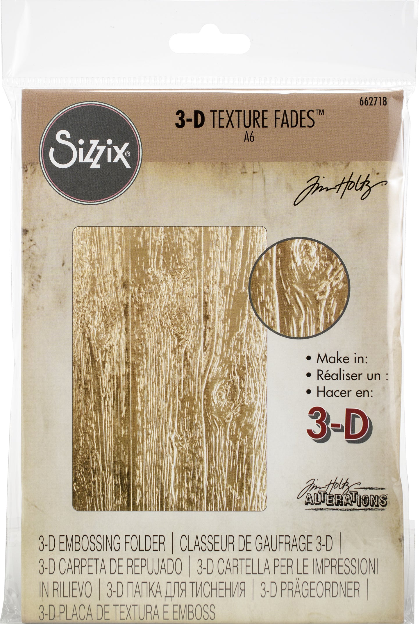 Mini Lumber Texture Fades Embossing Folder