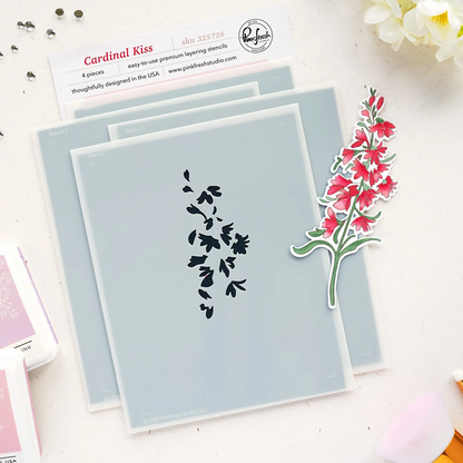Cardinal Kiss Stencils