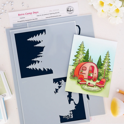 Retro Camp Days Stencils