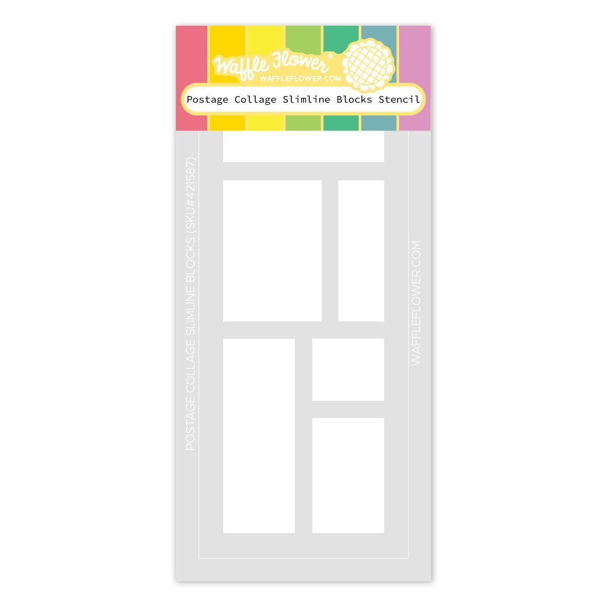 Postage Collage Slimline Blocks Stencil 
