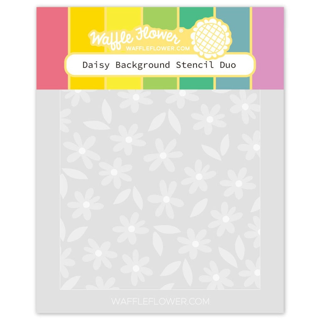 Daisy Background Stencil Duo 