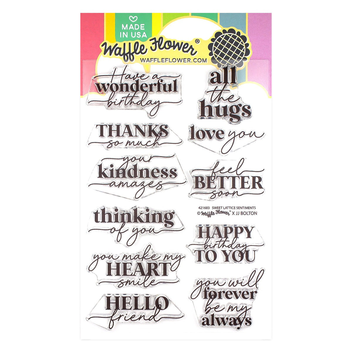 Sweet Lattice Sentiments Stamp Set 