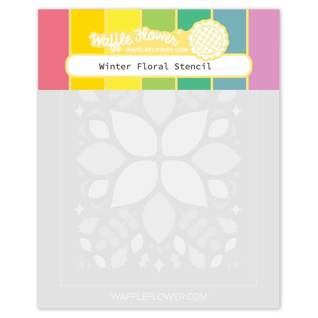 Winter Floral Stencil 