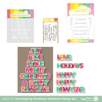 Overlapping Christmas Additions Stamp Set 