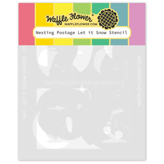 Nesting Postage Collage Let it Snow Stencils