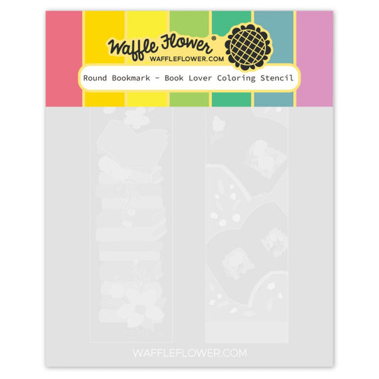 Round Bookmark - Book Lover Coloring Stencils