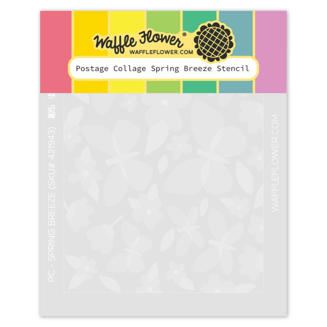 Postage Collage Spring Breeze Stencil 