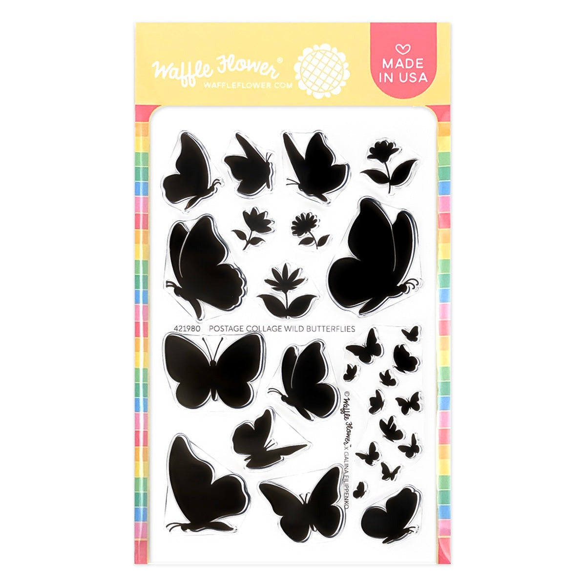 Postage Collage Wild Butterflies Stamp Set 