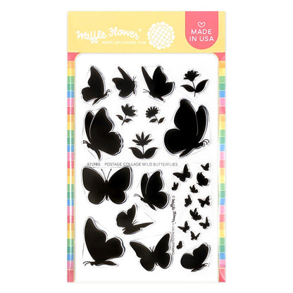 Postage Collage Wild Butterflies Stamp Set 