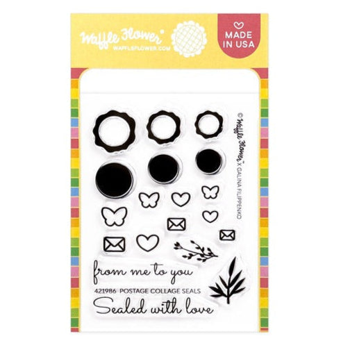 Postage Collage Mini Seals Stamp Set 
