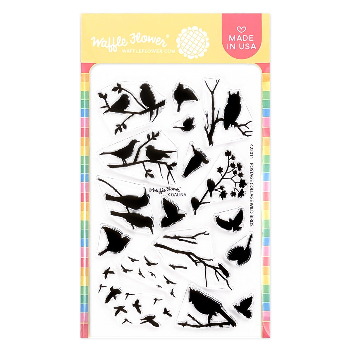 Postage Collage Wild Birds Stamp Set 
