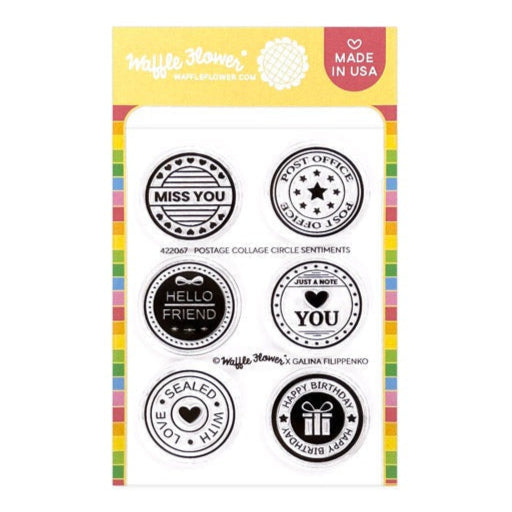 Postage Collage Circle Sentiments Stamp Set