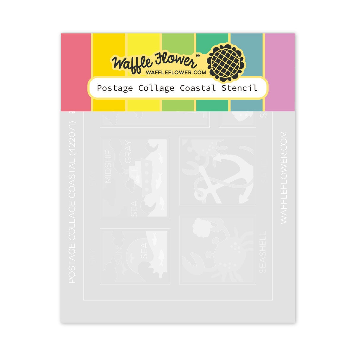 Postage Collage Coastal Stencils