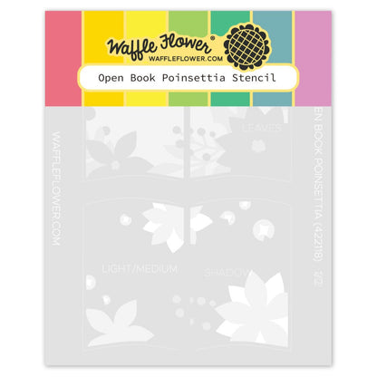Open Book Poinsettia Stencils
