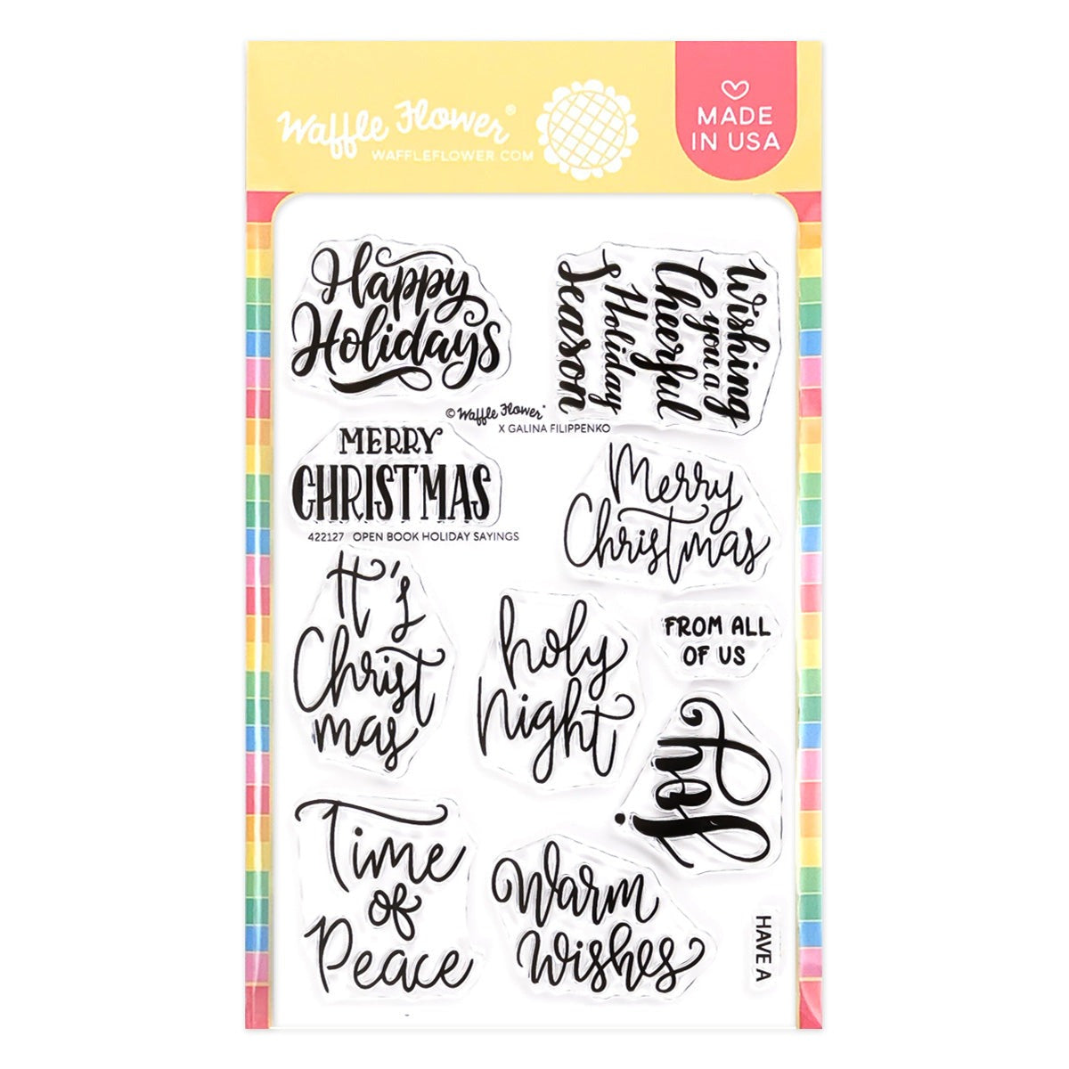 Open Book Holiday Sayings Stamp Set 